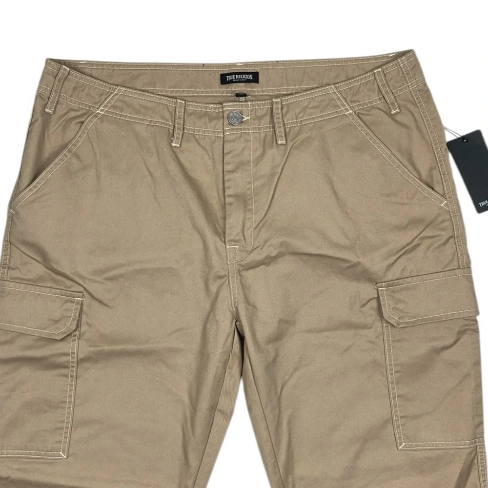 True Religion Cargo Pants Khaki Travertine NWT